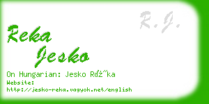 reka jesko business card